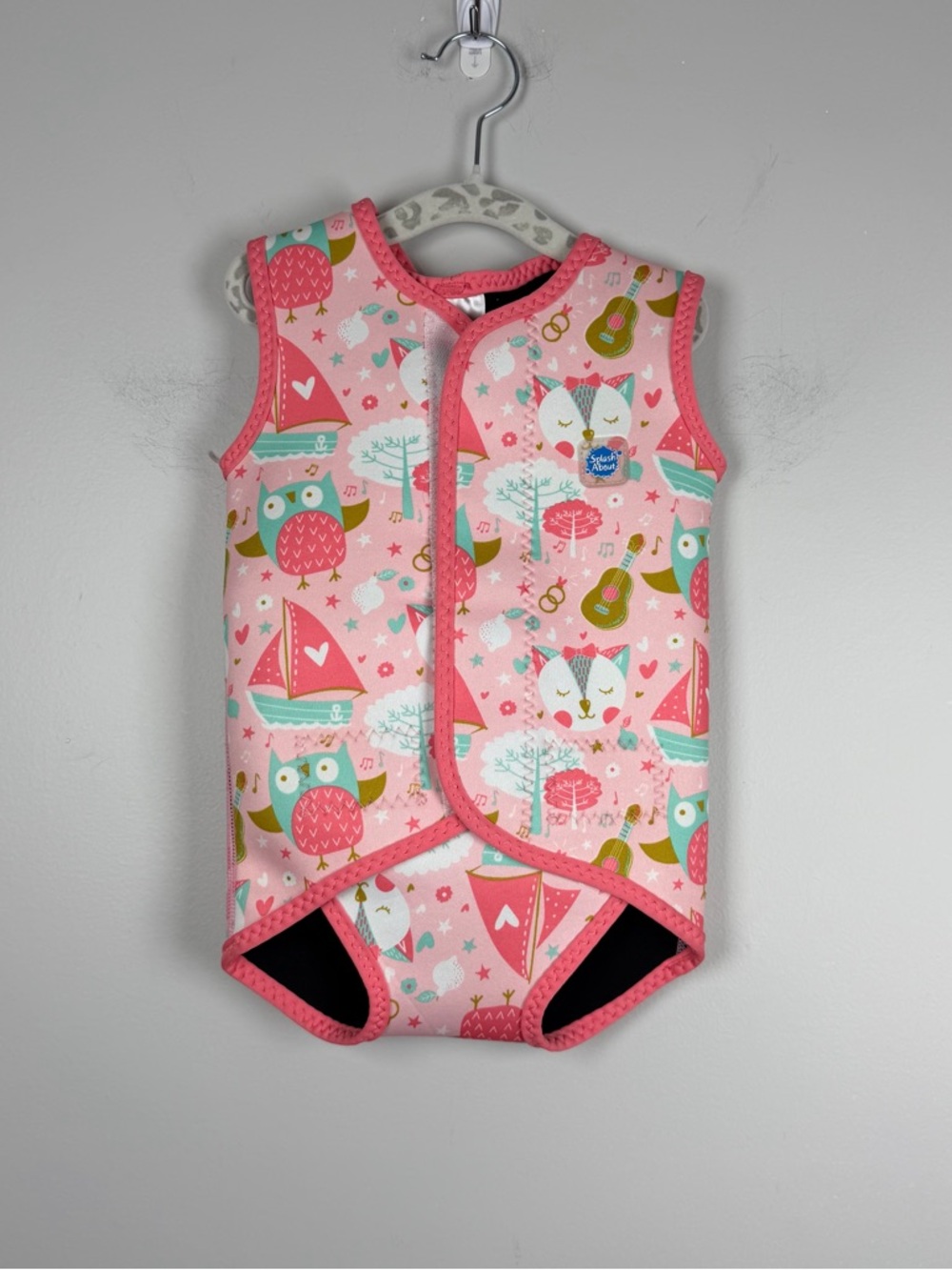 Splash About Baby Pink Girls’ Owl Wetsuit Wrap Swim Neoprene UPF 50 M 6-18 Month